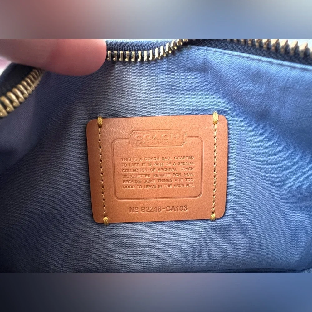 ✨ Coach Signature Denim Swinger Bag Purse Rare ✨ - Picture 13 of 16